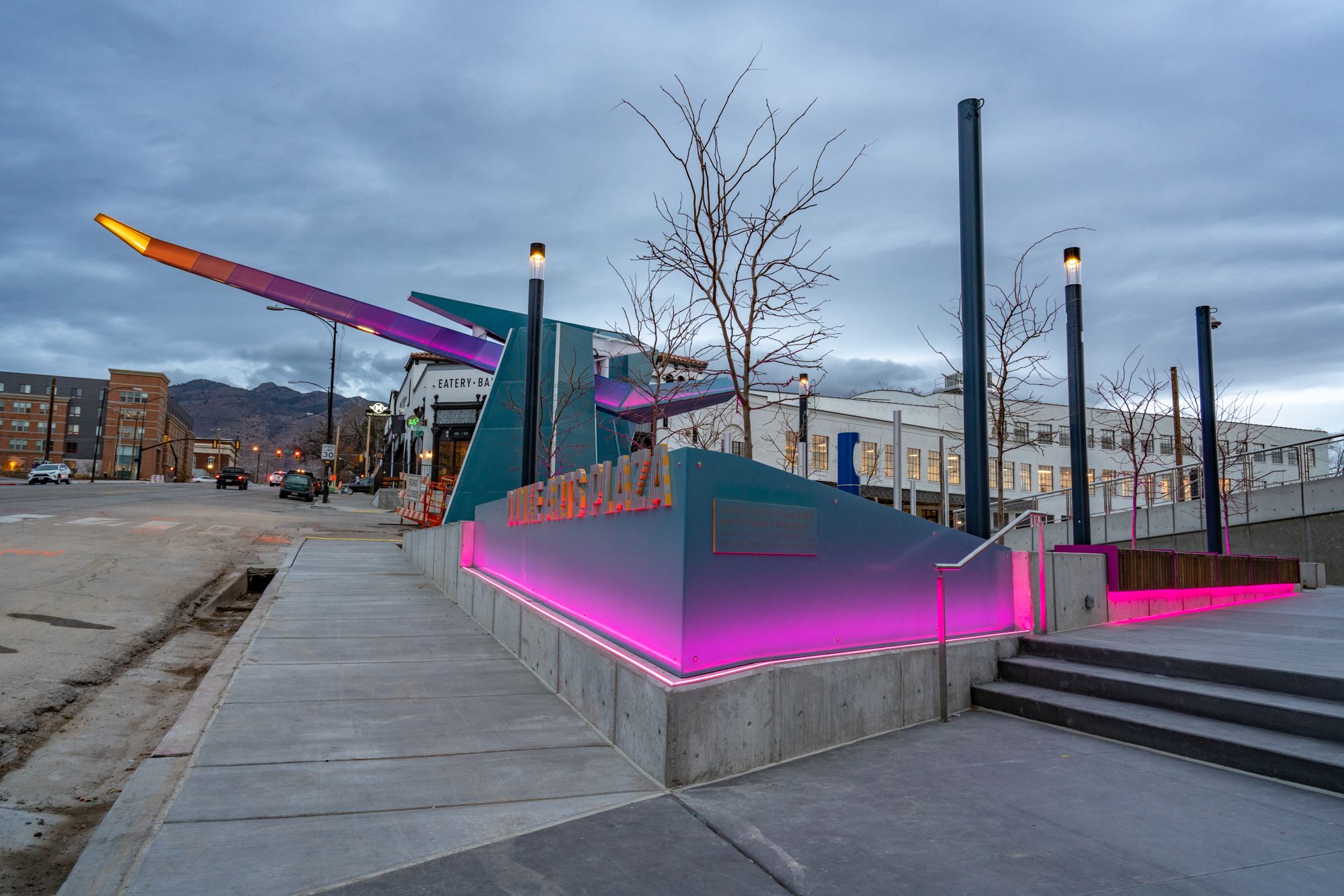 Dumke Arts Plaza looking East