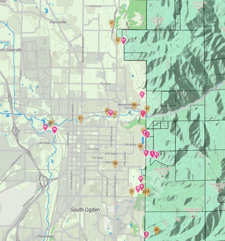 Map view of counters