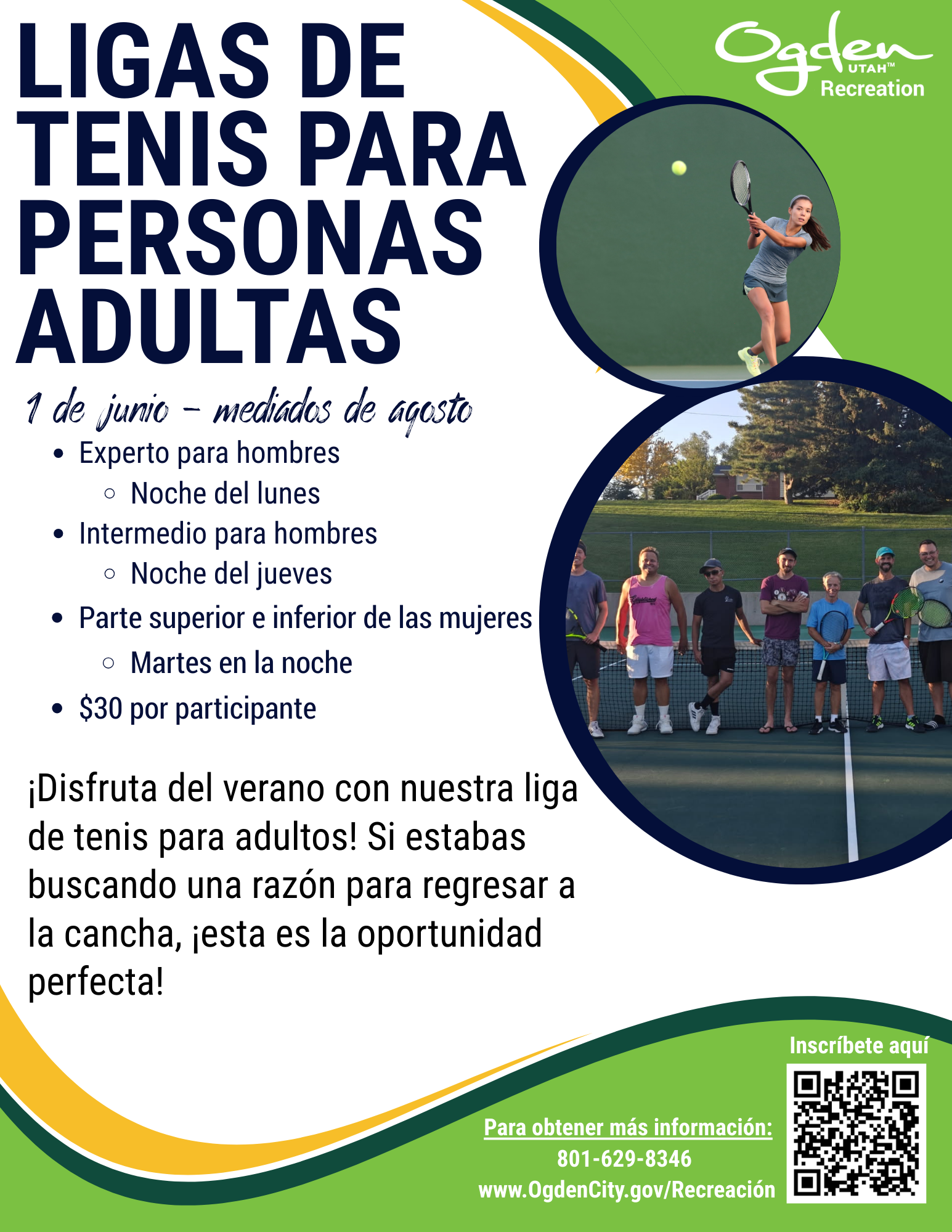 Tennis League Flyer (Spanish)