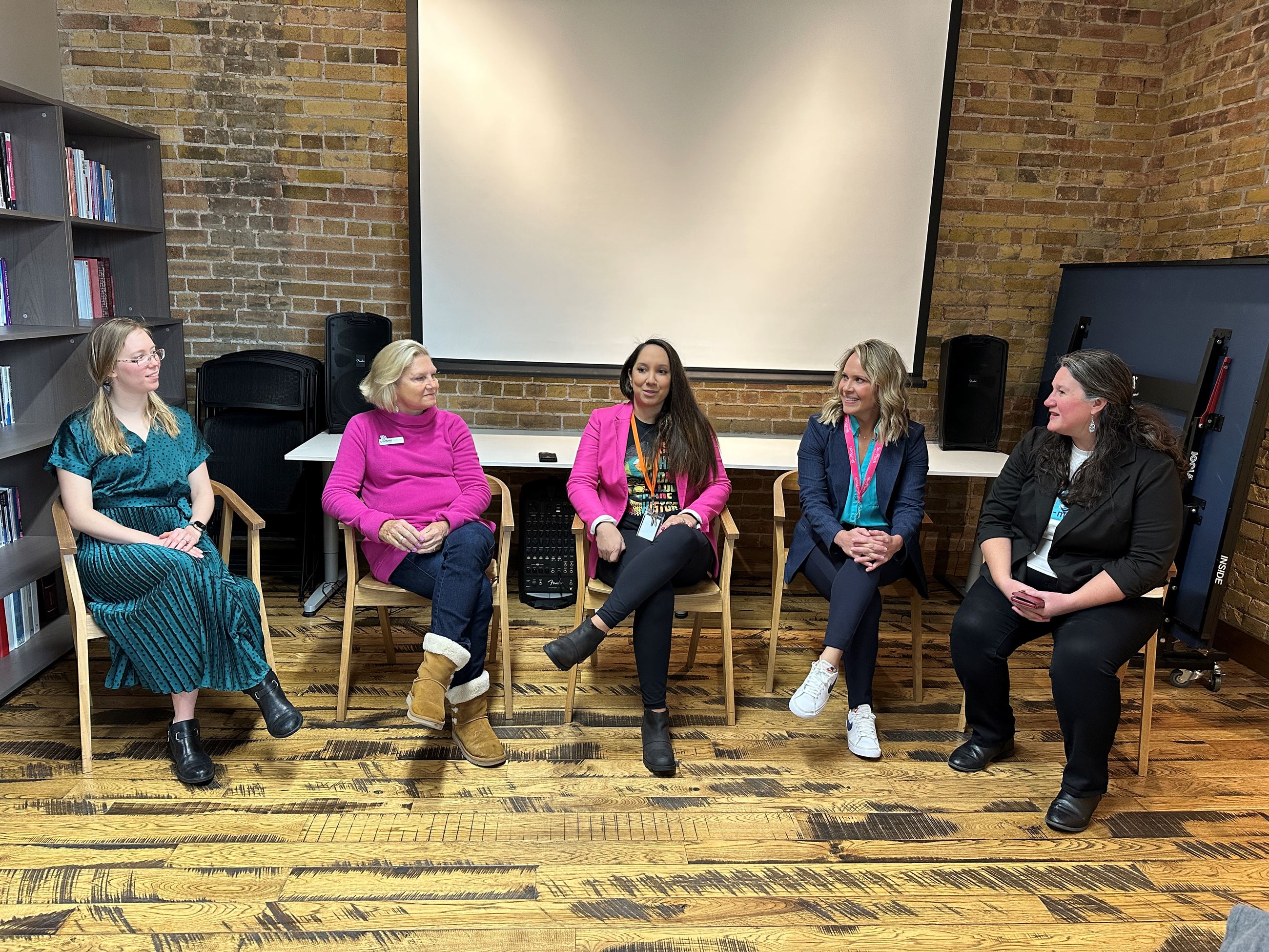 2023 Ogden Tech Moms Ogden Cohort Panel: Amanda McCrea, Tulinda Larsen, Aniza Brown, Jessica Reese and Robbyn Scribner